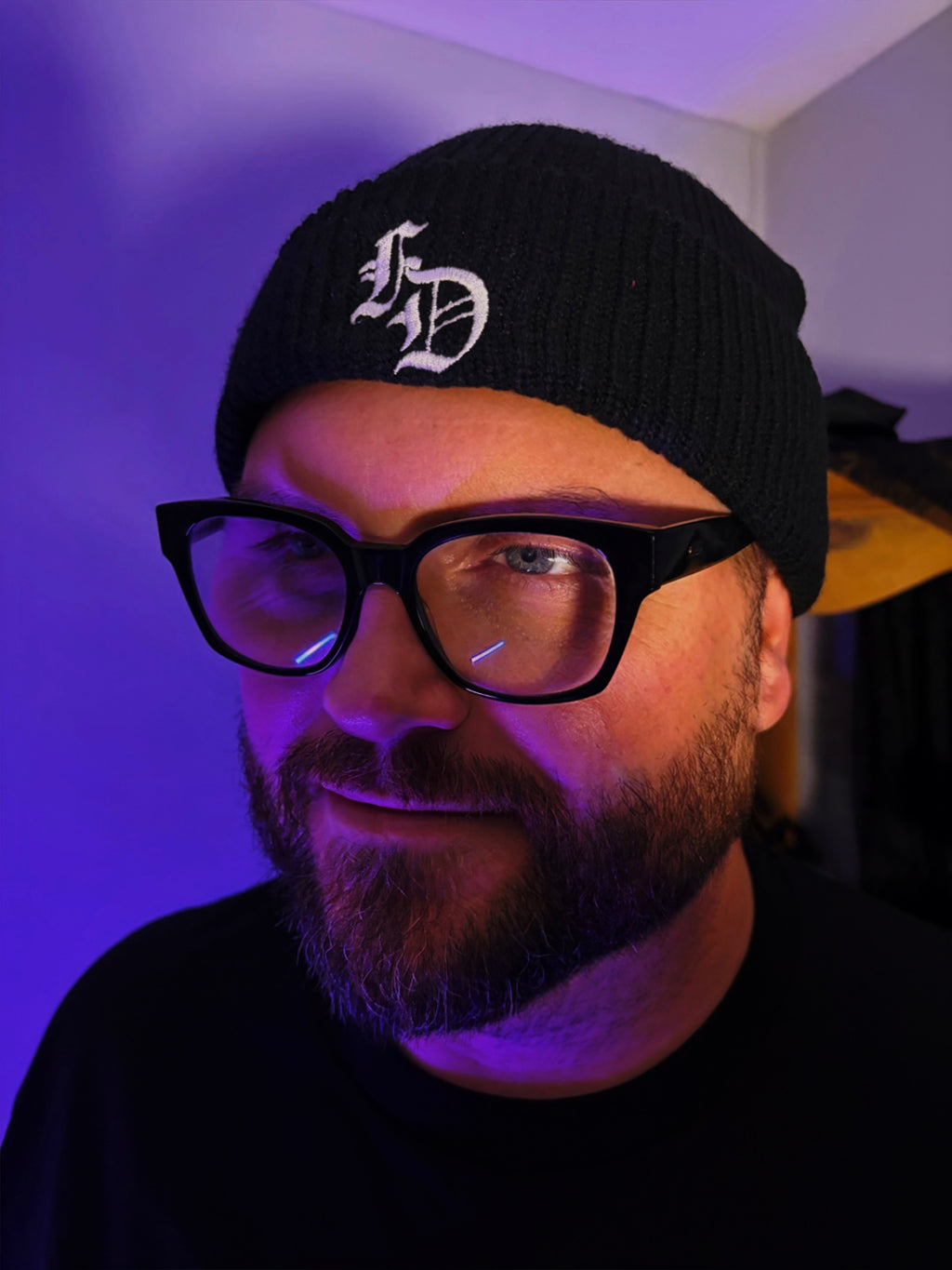 FD Embroidered Beanie Hat