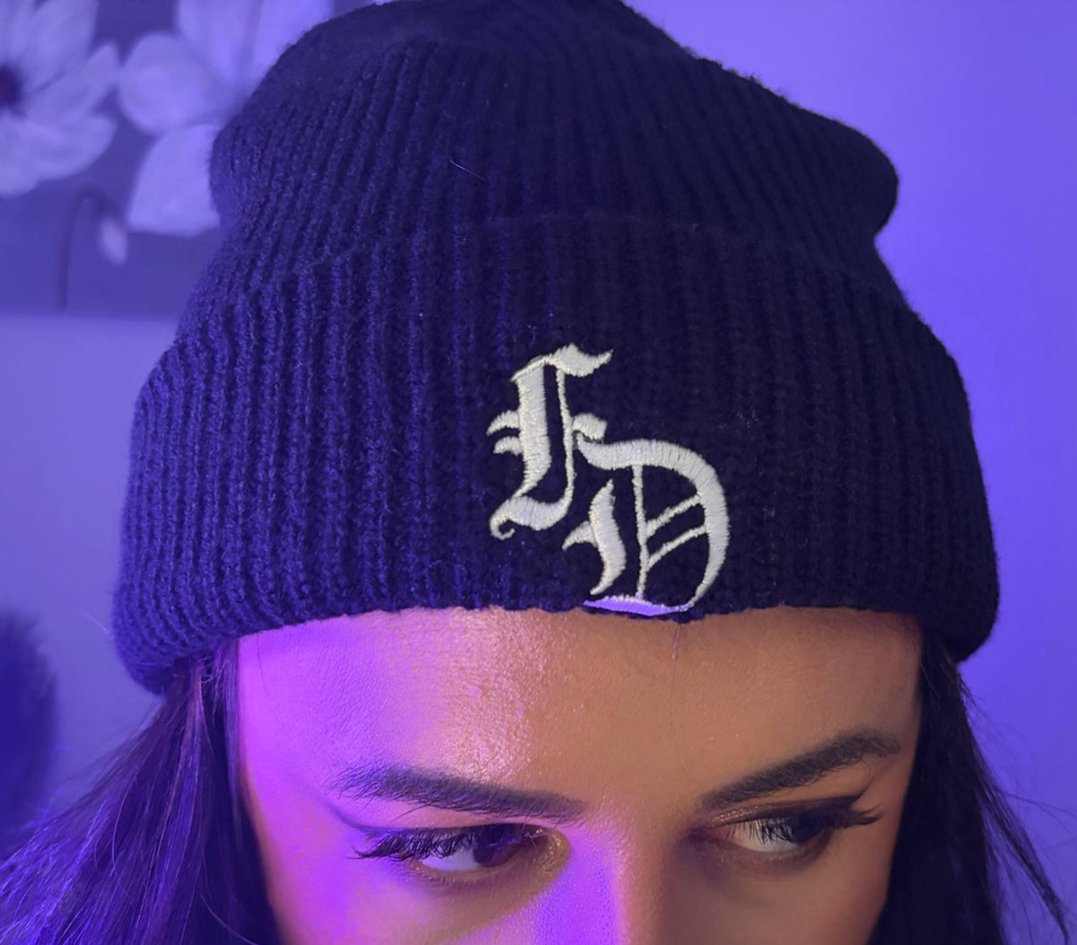 FD Embroidered Beanie Hat